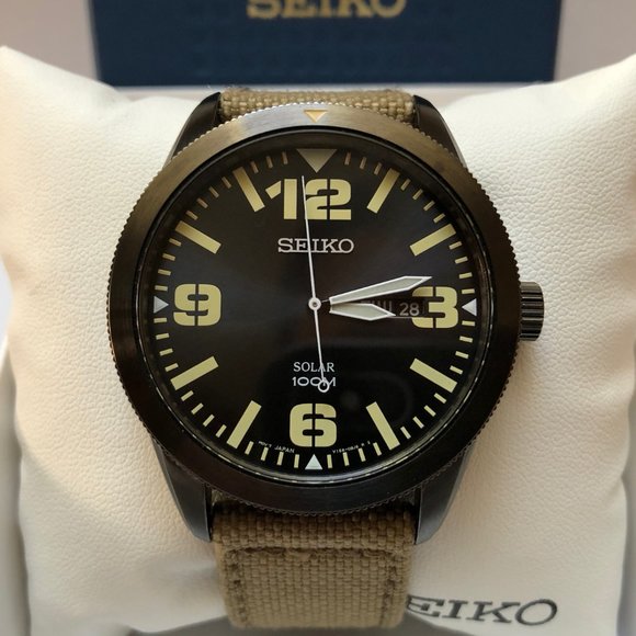 Unworn Sport Seiko Solar with Nylon Strap SNE331 - Picture 2 of 11